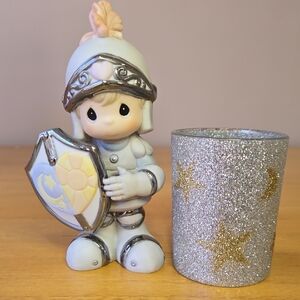 2002 Precious Moments "I Love You Knight And Day" With Candle Votive